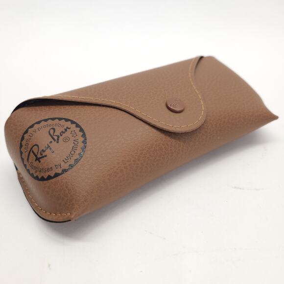 Ray-Ban Sunglasses Logo Brown Snap Closure Aviator Replacement CASE ONLY EUC - Picture 3 of 8